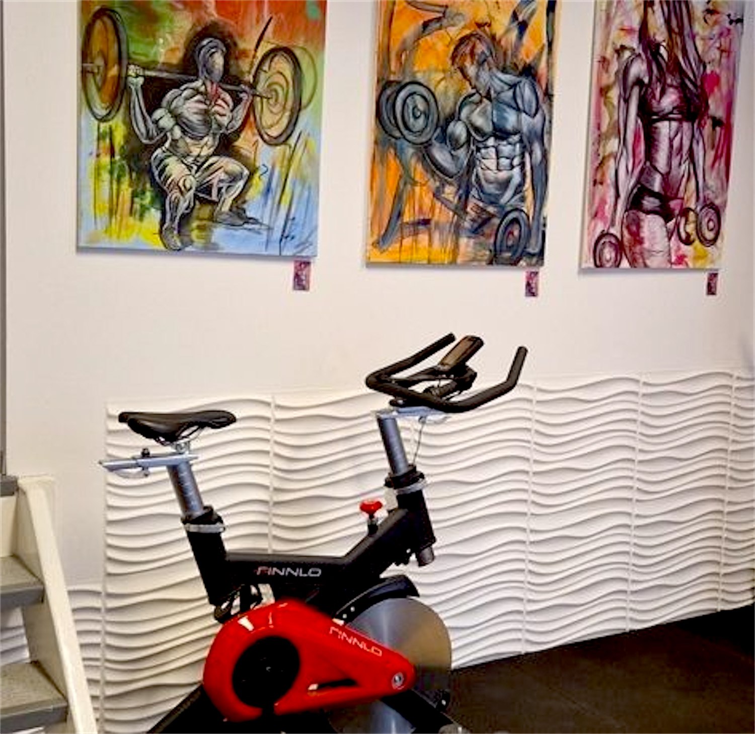 aniaque, Trainingsbereich mit Indoor-Cycle in Wiesbaden
